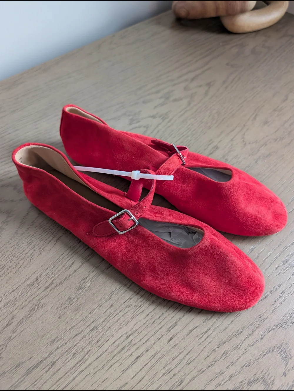 Steve Madden Red Suede Mary Jane Flats